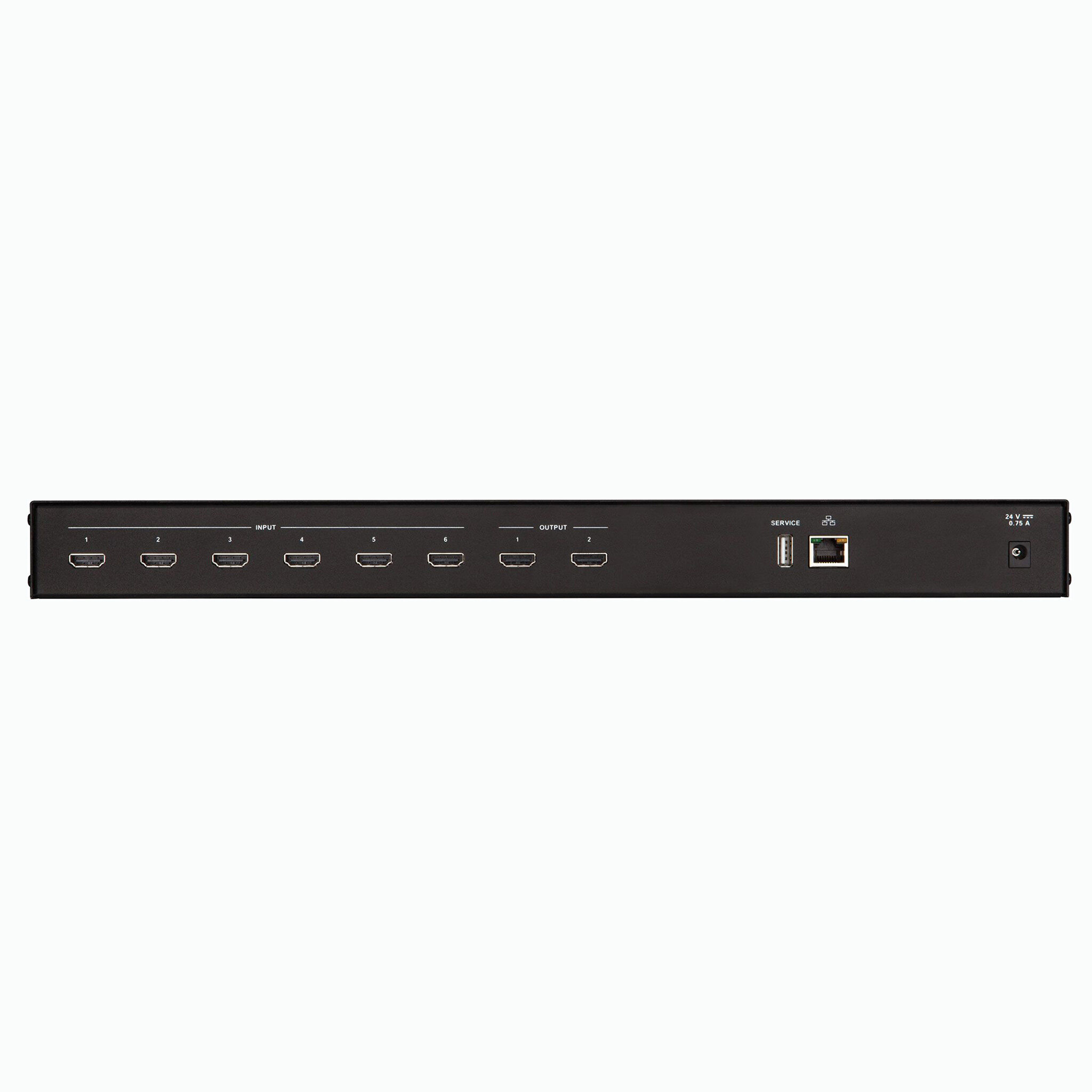 快思聰 HD-MD6X2-4K-E 信號切換器-接口版面