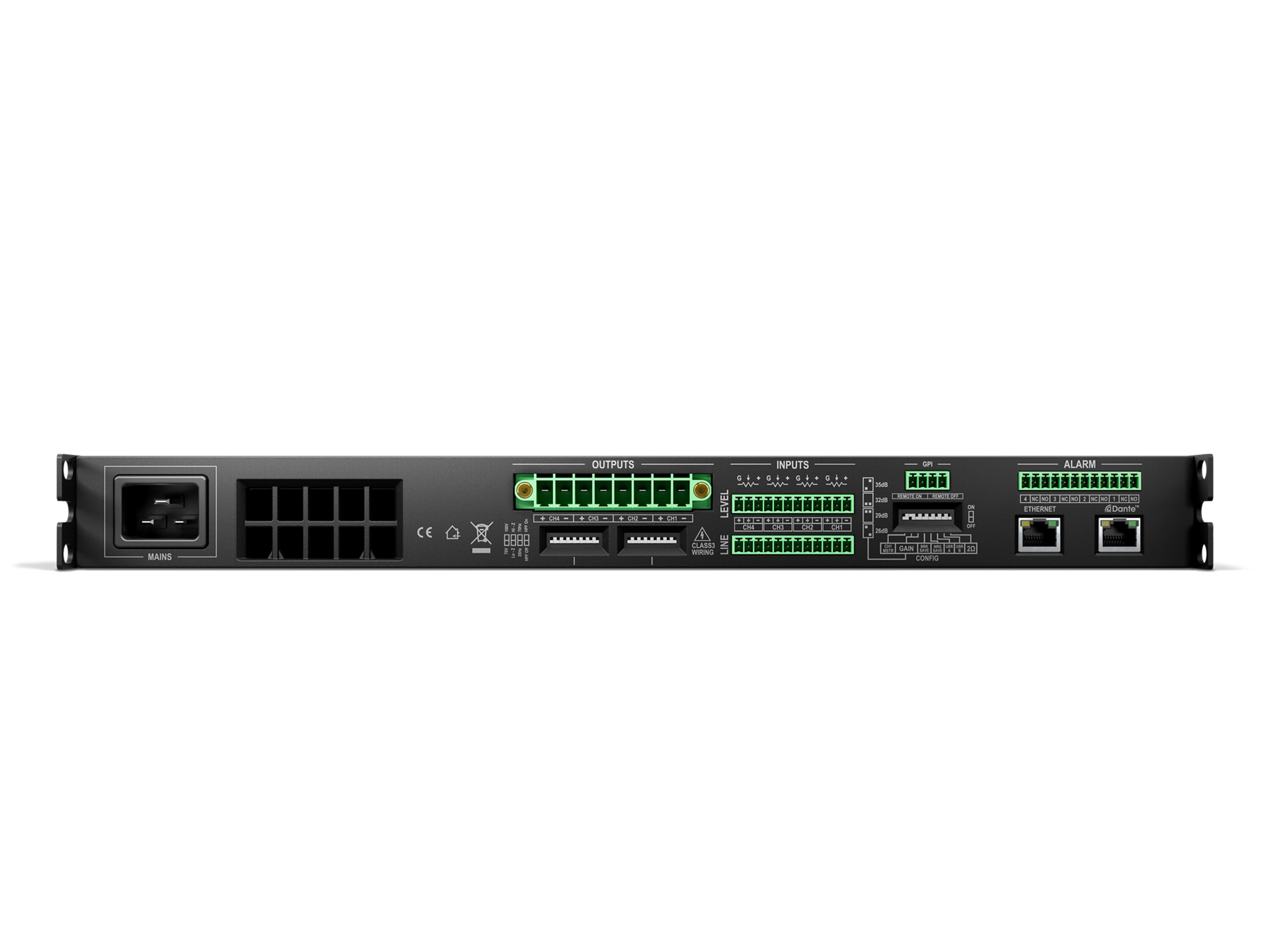 BOSE PSX2404D 自適應四通道功率放大器-后視圖